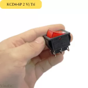 KCD4 Công Tắc 6 Chân 2 Vị Trí Màu Đỏ